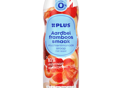 Siroop aardbei framboos 0% suiker