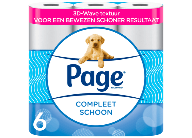 Page Compleet Schoon toiletpapier