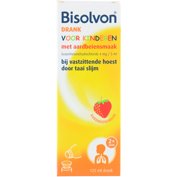 Bisolvon Drank kinderen aardbei 4mg/5ml