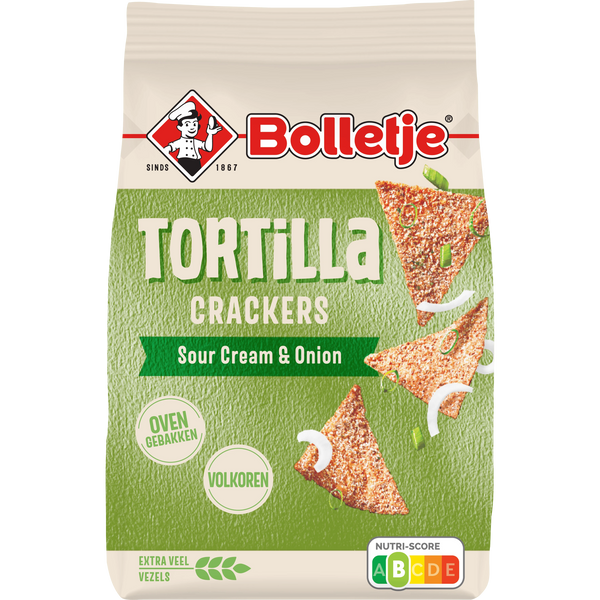 Bolletje Tortilla Crackers Sour Cream Onion
