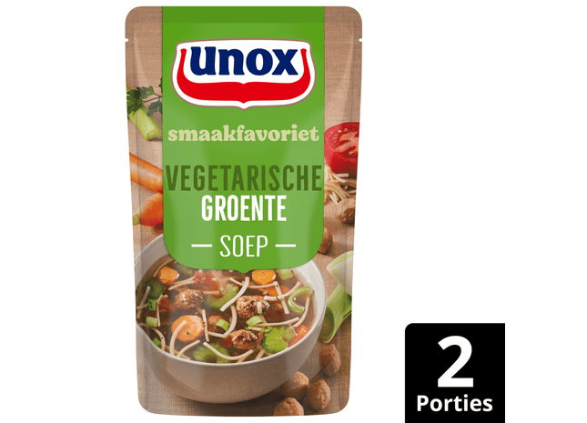 Unox Soep in zak groente vegetarische bal