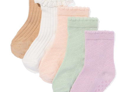 baby socks with cotton - 5 pairs white