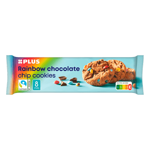 Rainbow chocolate chip cookies