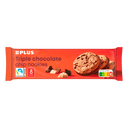 Threefold chocolate chip biscuits