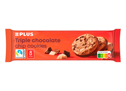 Triple chocolate chip cookies