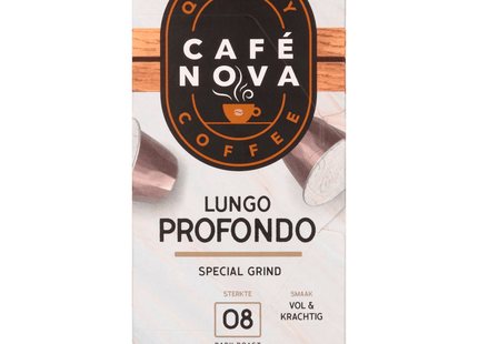 Café Nova Koffiecups lungo profundo sterkte 8