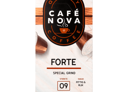 Café Nova Koffiecups espresso forte sterkte 9