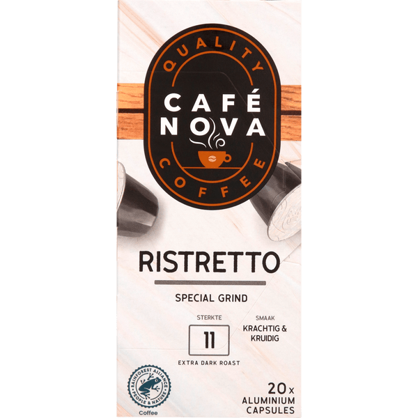 Café Nova Kaffeekapseln Ristretto Stärke 11