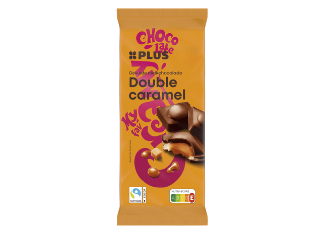 Gevulde chocoladereep double karamel