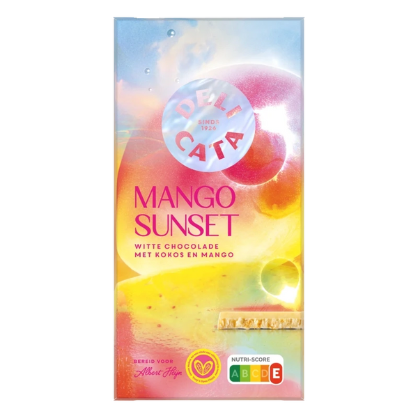 Delicata Reep mango sunset witte chocolade