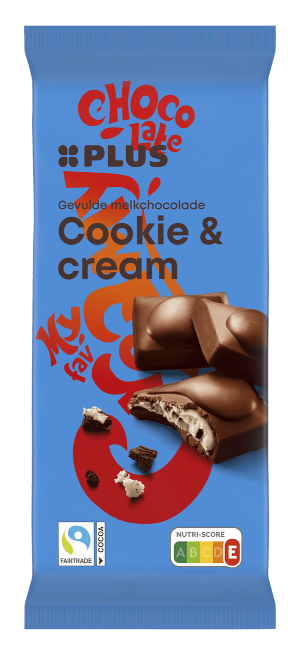 Gevulde chocoladereep cookie cream
