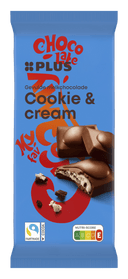 Gevulde chocoladereep cookie cream