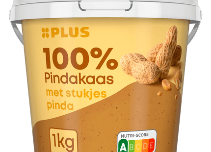 100% pindakaas met stukjes pinda