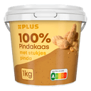 100% pindakaas met stukjes pinda