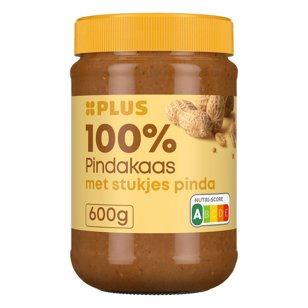 100% pindakaas met stukjes pinda