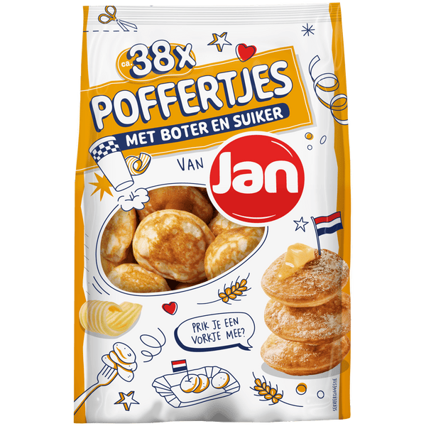 Jan Poffertjes met boter en suiker