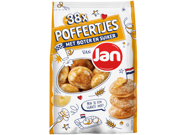 Jan Poffertjes met boter en suiker