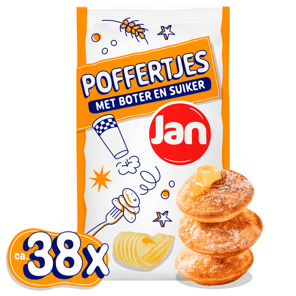 Jan Poffertjes met boter en suiker