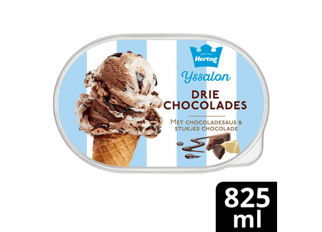 Hertog IJssalon drie chocolades