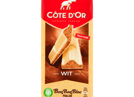 Côte d'Or BonBonBloc chocolate bar praline white
