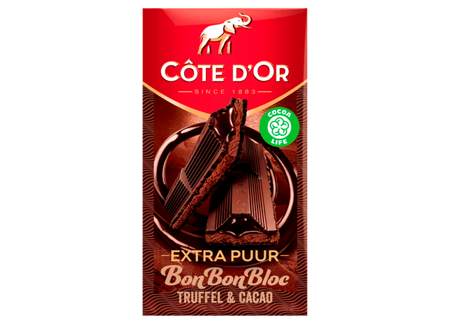 Côte d'Or BonBonBloc Chocoladereep Truffel Cacao