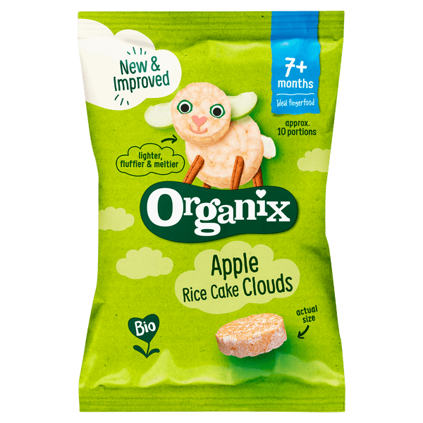 Organix Bio Luchtige Rijstwafeltjes Appel 7+m