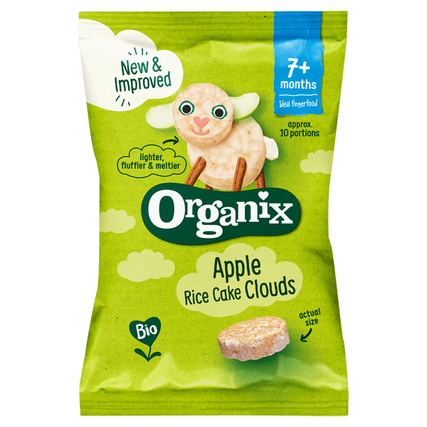 Organix Bio Luftige Reiswaffelchen Apfel 7+ Monate