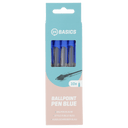 24Basics Ballpoint Pen with Cap Blue 10pcs