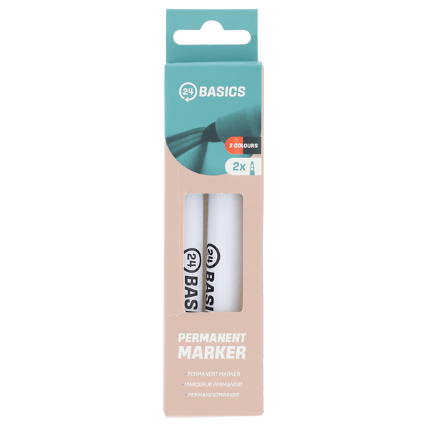 24Basics Permanentmarker-Set rot und schwarz