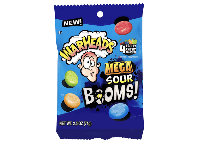 Warheads Mega Sour Booms Fruit