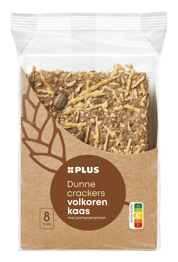 Dünne Vollkorn-Cracker Käse Kürbis