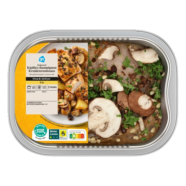 Ovenschotel kipfilet champignon room