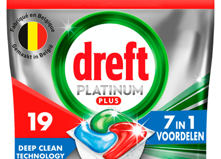 Dreft Platinum + dishwasher capsules deep clean