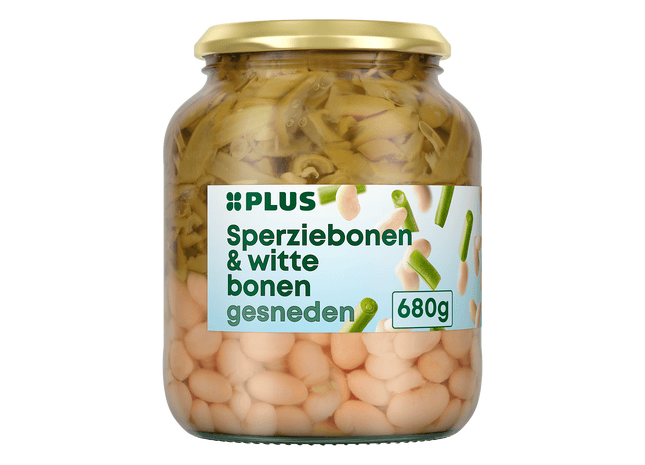Sperziebonen met witte bonen