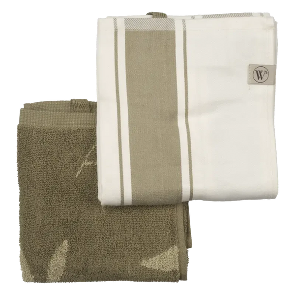 Walra Keukentextielset olive leaves