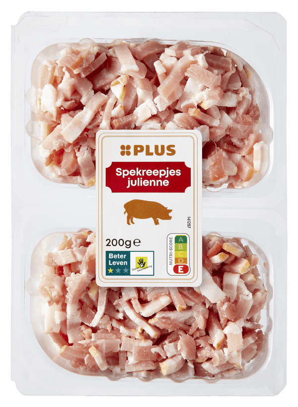 Julienne bacon strips