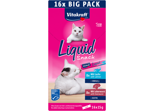 Vitakraft Liquid Snack BigPack Kip en Rund
