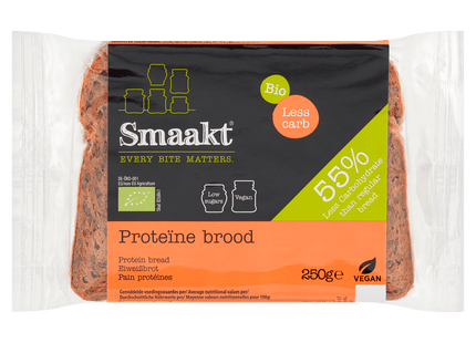 Smaakt Proteine brood less carb biologisch