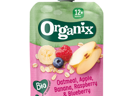 Organix Squeeze Fruit Oats Apple Banana 12+m