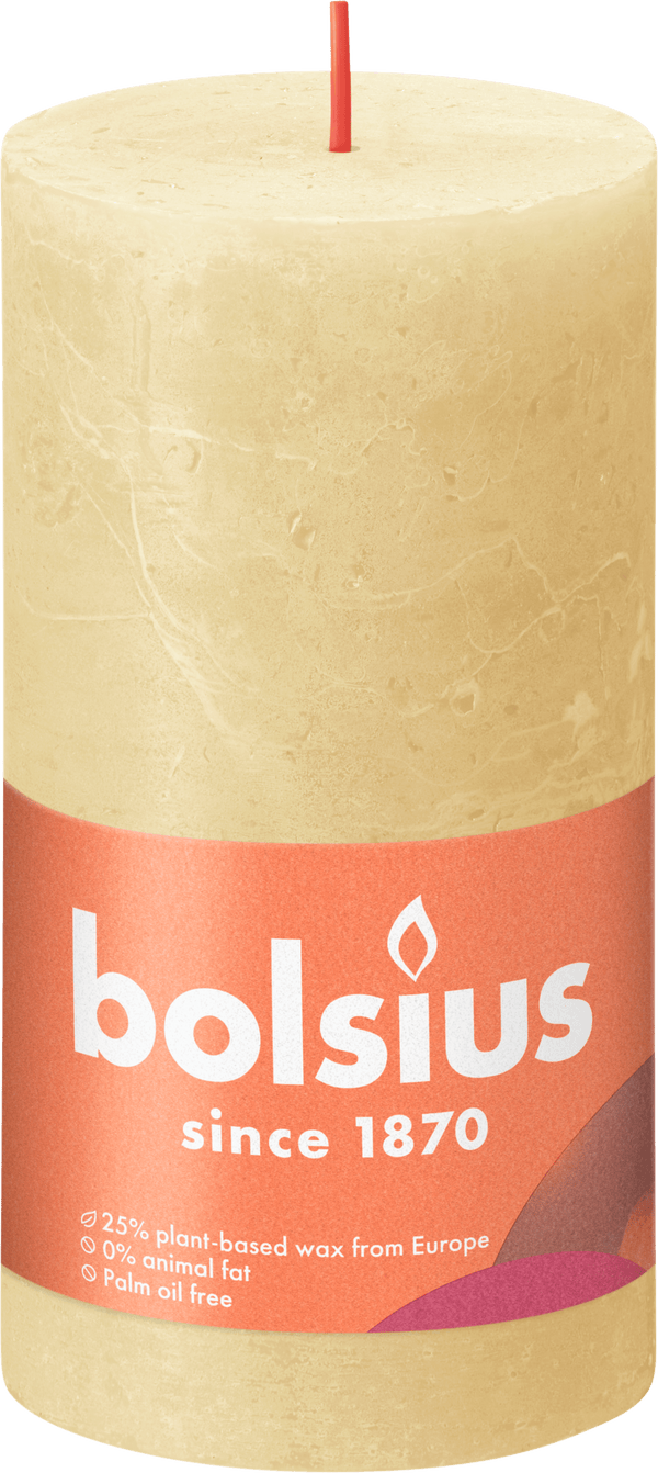 Bolsius Rustiek stompkaars 130/68 Oat Beige