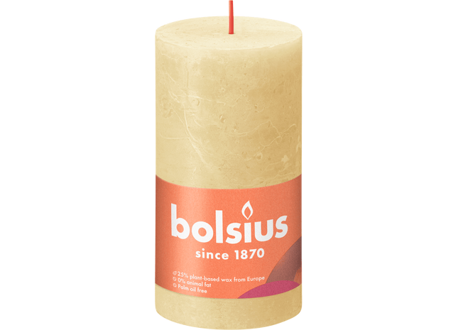 Bolsius Rustiek stompkaars 130/68 Oat Beige