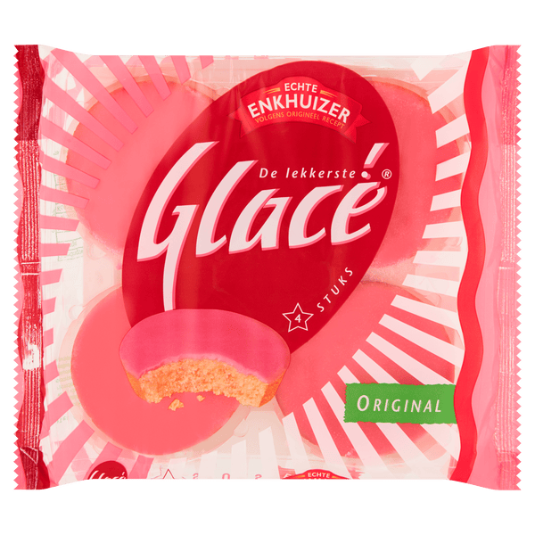 Echte Enkhuizer Glacé rosa Kuchen