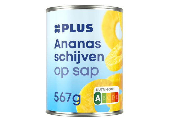 Ananas schijven op sap