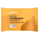 Moist toilet paper with shea butter