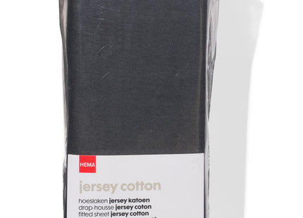 fitted sheet for split topper 160x200/220 jersey cotton dark gray