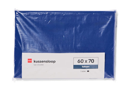 kussenslopen zacht katoen 60x70 kobalt blauw