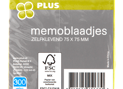 Zelfklevende memoblaadjes 300 vel FSC