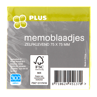 Selbstklebende Haftnotizen 300 Blatt FSC