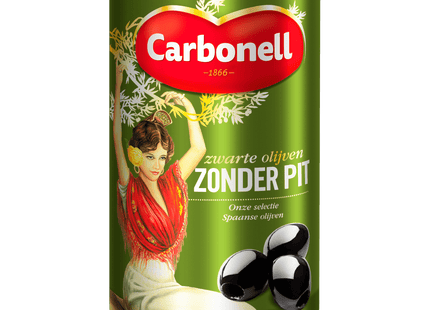 Carbonell Zwarte olijven zonder pit