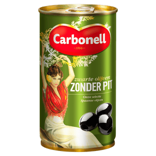 Carbonell Zwarte olijven zonder pit